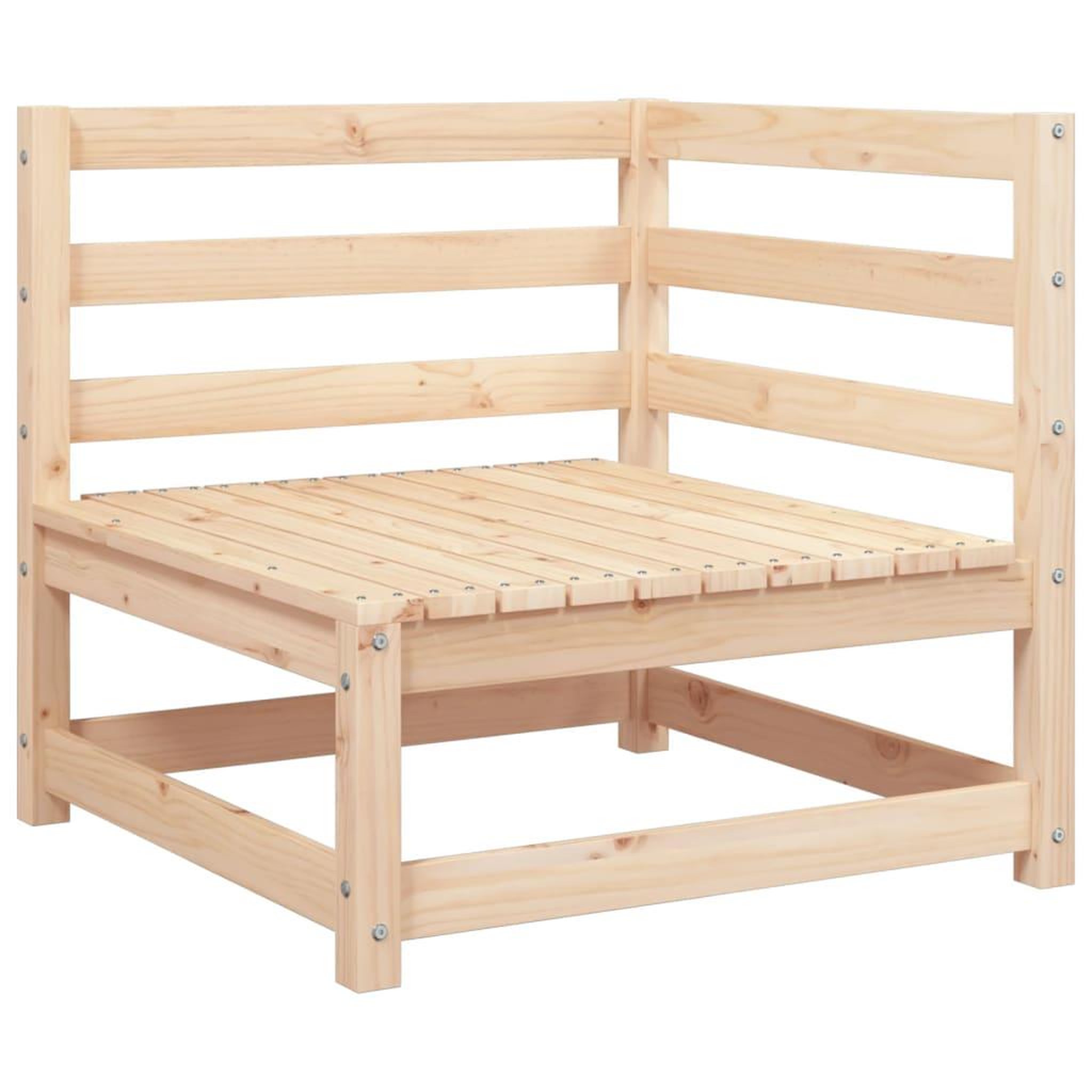 Voir la diapositive 5 : VIDAXL Canape de jardin et repose-pieds 2 places bois de pin massif