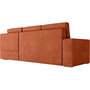 Voir la diapositive 6 : LOUNGITUDE Canapé d'angle droit 3 places convertible ADEN avec coffre en velours côtelé - Terracotta - L246 x P174 x H96cm - LOUNGITUDE