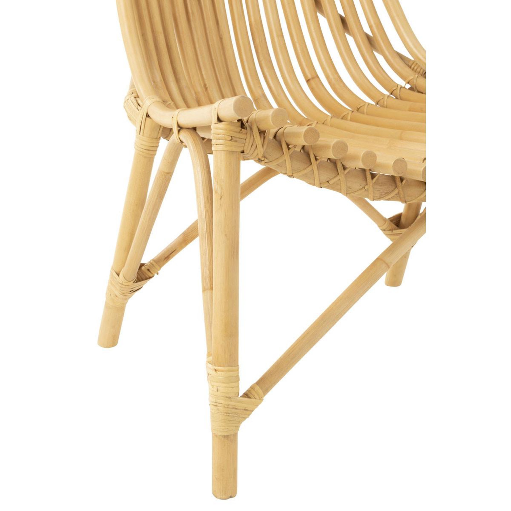 Voir la diapositive 6 : J-LINE Fauteuil Design en Rotin  Margery  84cm Naturel