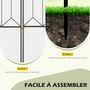Voir la diapositive 4 : OUTSUNNY Lot de 5 clôtures de jardin décoratives en métal avec ornements - dim. totales 305L x 79,5H cm - noir