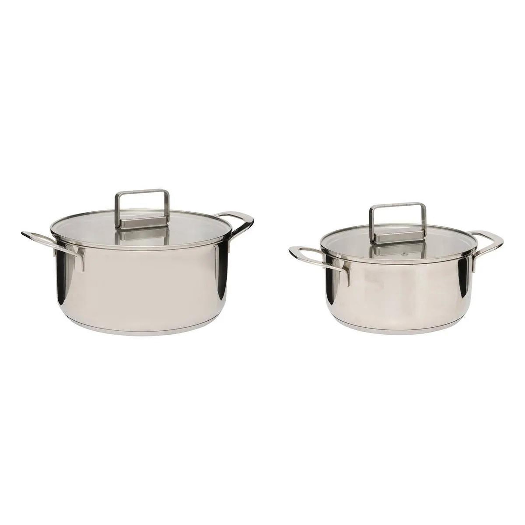 FIVE Lot de 2 faitouts en inox  brillance  24cm argent