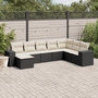 Voir la diapositive 1 : VIDAXL Salon de jardin 8 pcs avec coussins noir resine tressee