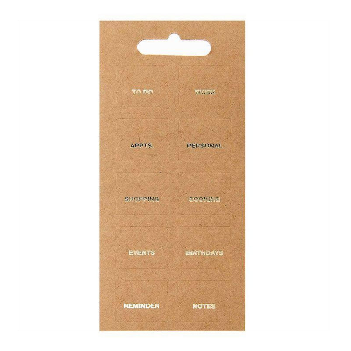 RICO DESIGN 10 feuilles d'autocollants registre papier kraft