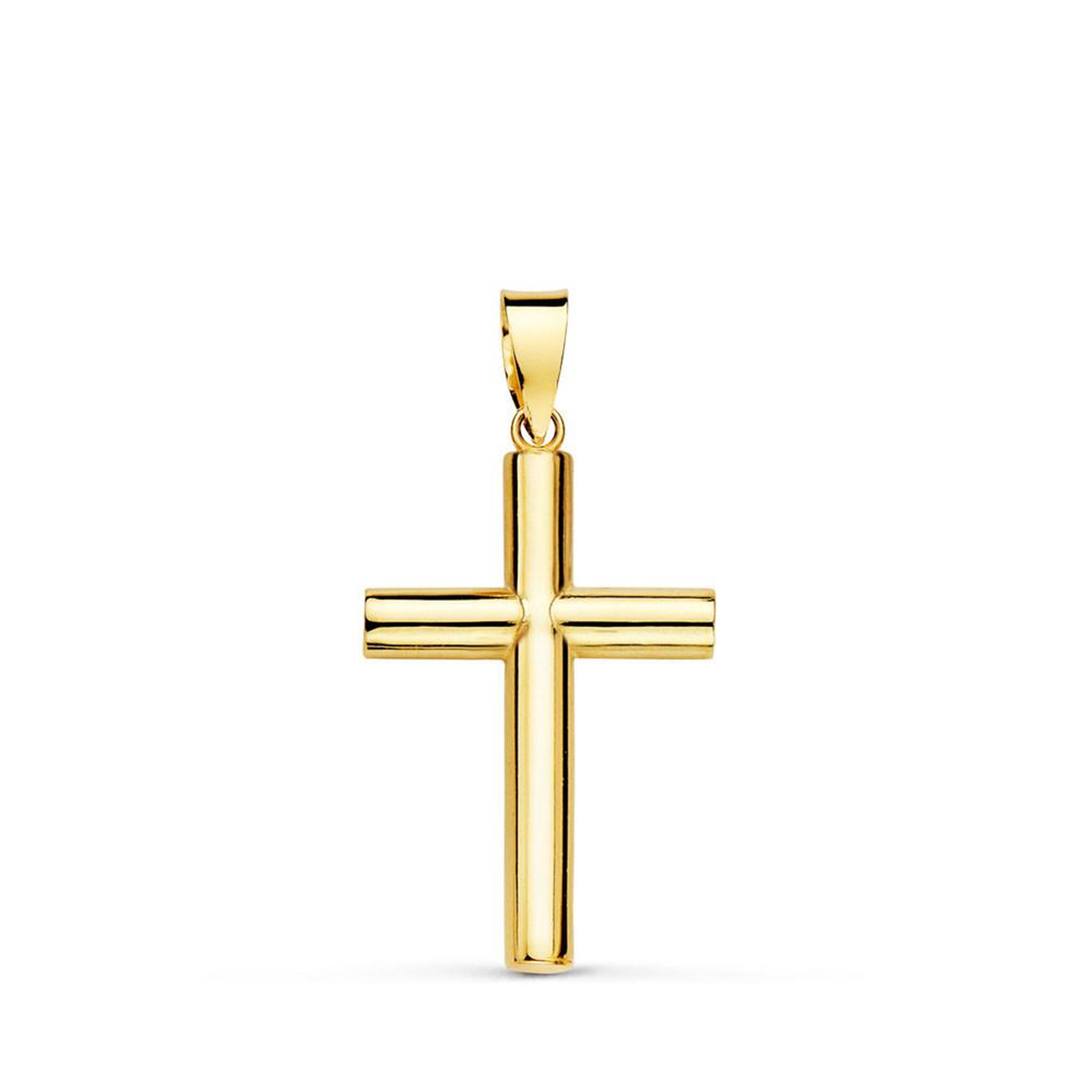 L'ATELIER D'AZUR Pendentif - Médaille Croix Or 18 Carats 750 Jaune - Chaine Offerte
