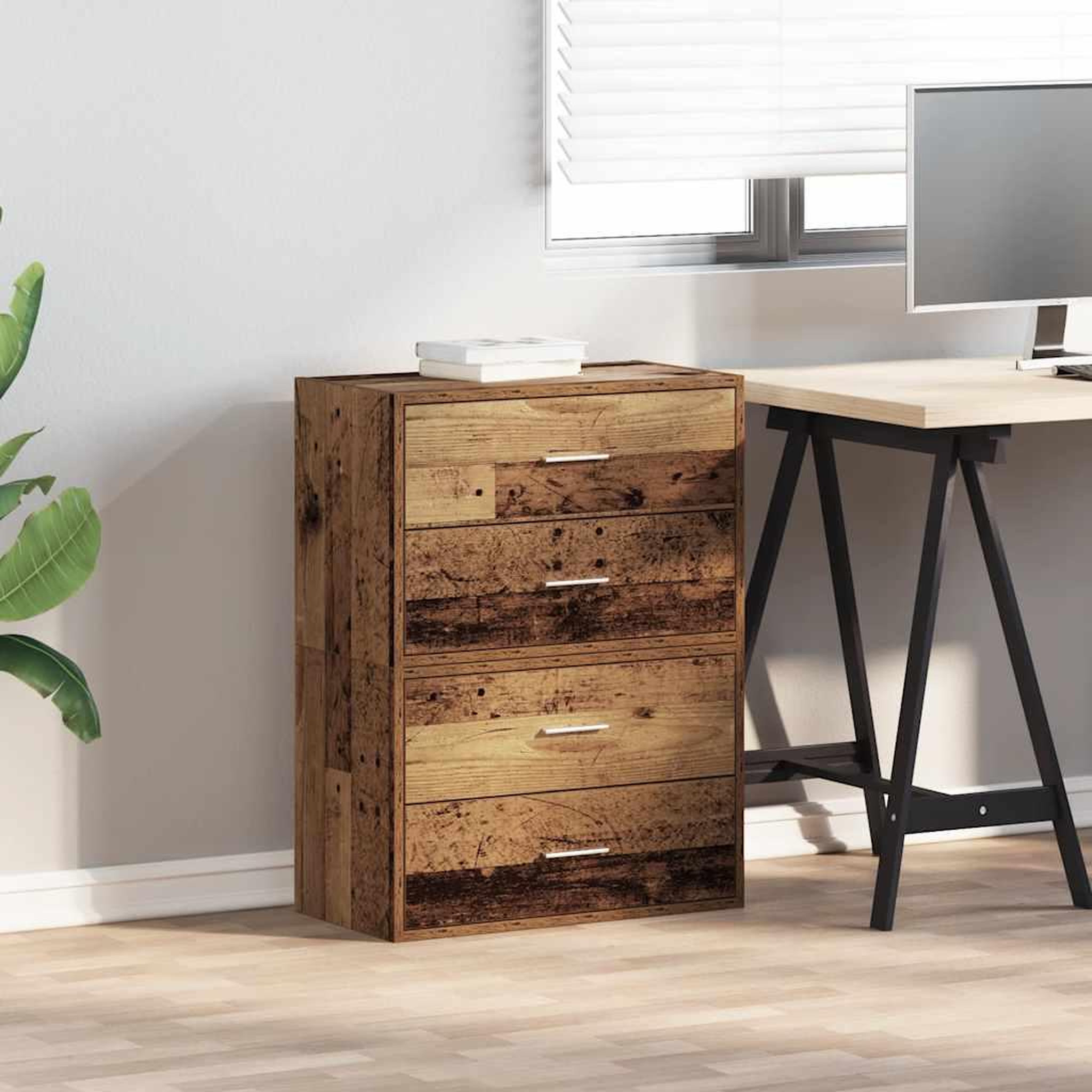 Voir la diapositive 3 : VIDAXL Armoires avec 2 tiroirs 2 pcs vieux bois bois d'ingenierie