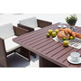 Voir la diapositive 4 : CONCEPT USINE Table et chaise 4 places encastrables alu résine marron-blanc SUNSET