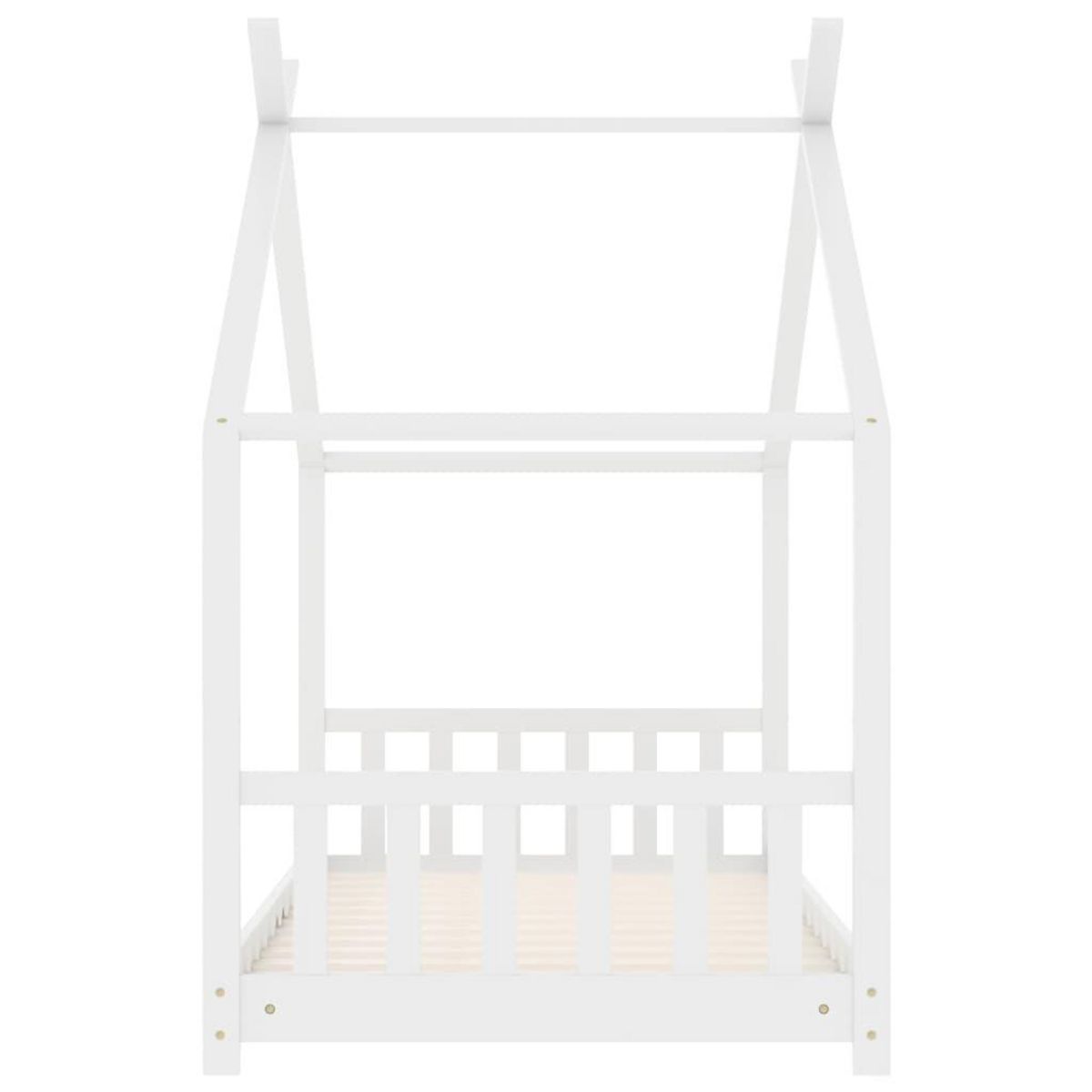 VIDAXL Cadre de lit d'enfant Blanc Bois de pin massif 70x140 cm
