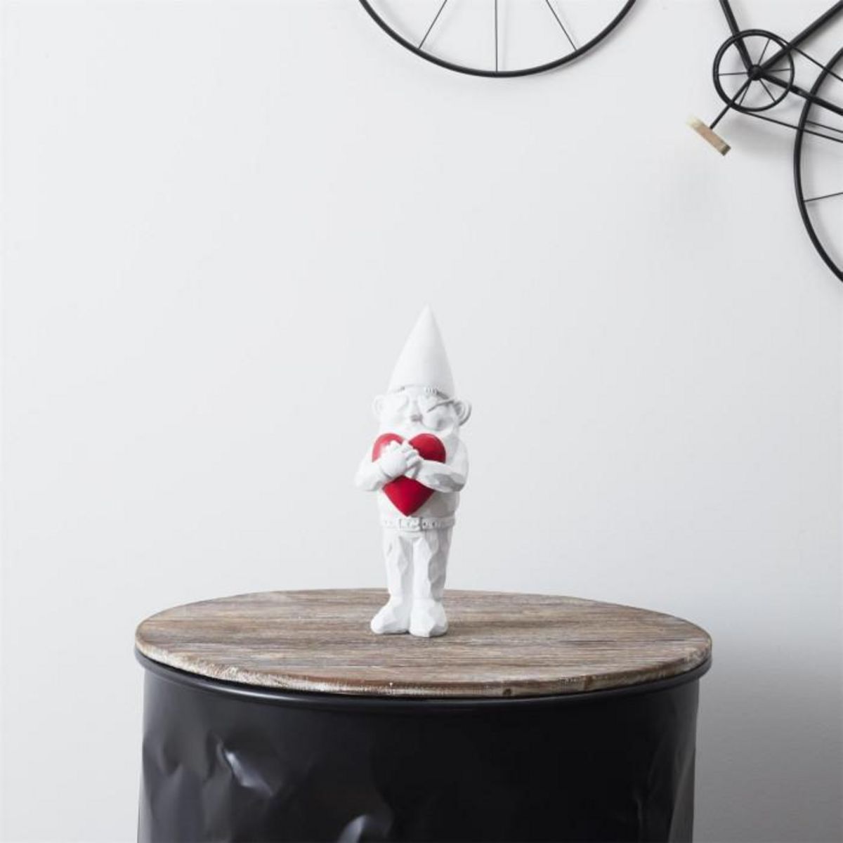 Paris Prix Statuette Design  Nain de Jardin Love  33cm Blanc