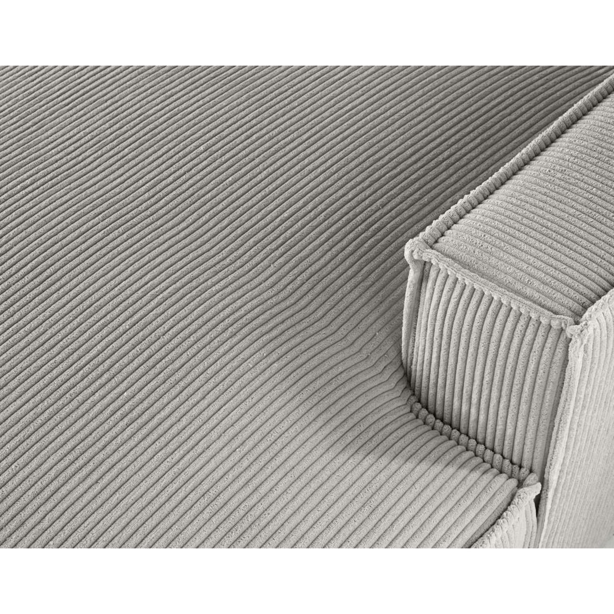 LISA DESIGN Spiaggia - canapé d'angle droit - forme arrondie - 5 places - en velours côtelé