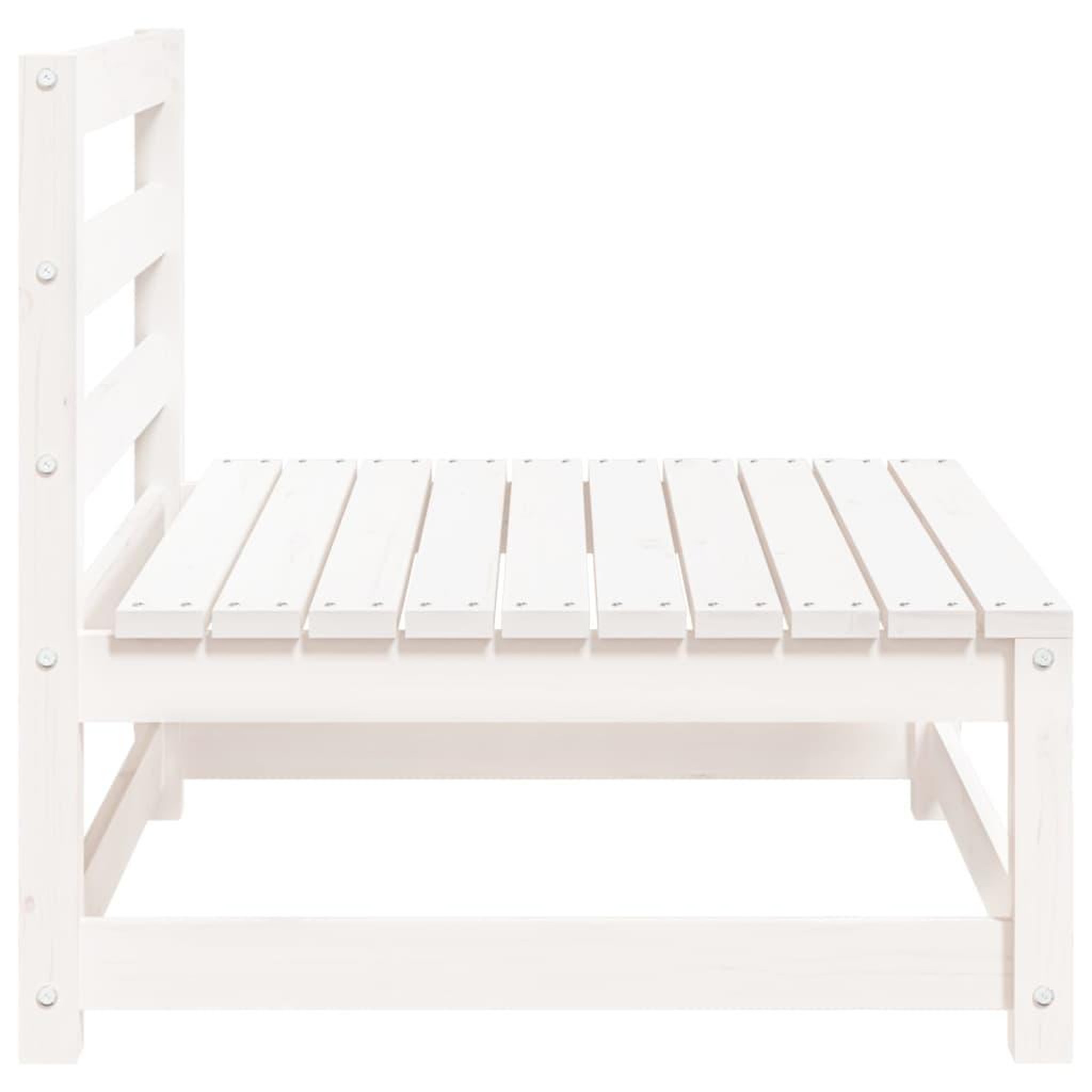 Voir la diapositive 5 : VIDAXL Canape de jardin sans accoudoirs blanc bois de pin massif