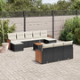 Voir la diapositive 1 : VIDAXL Salon de jardin 11 pcs avec coussins noir resine tressee
