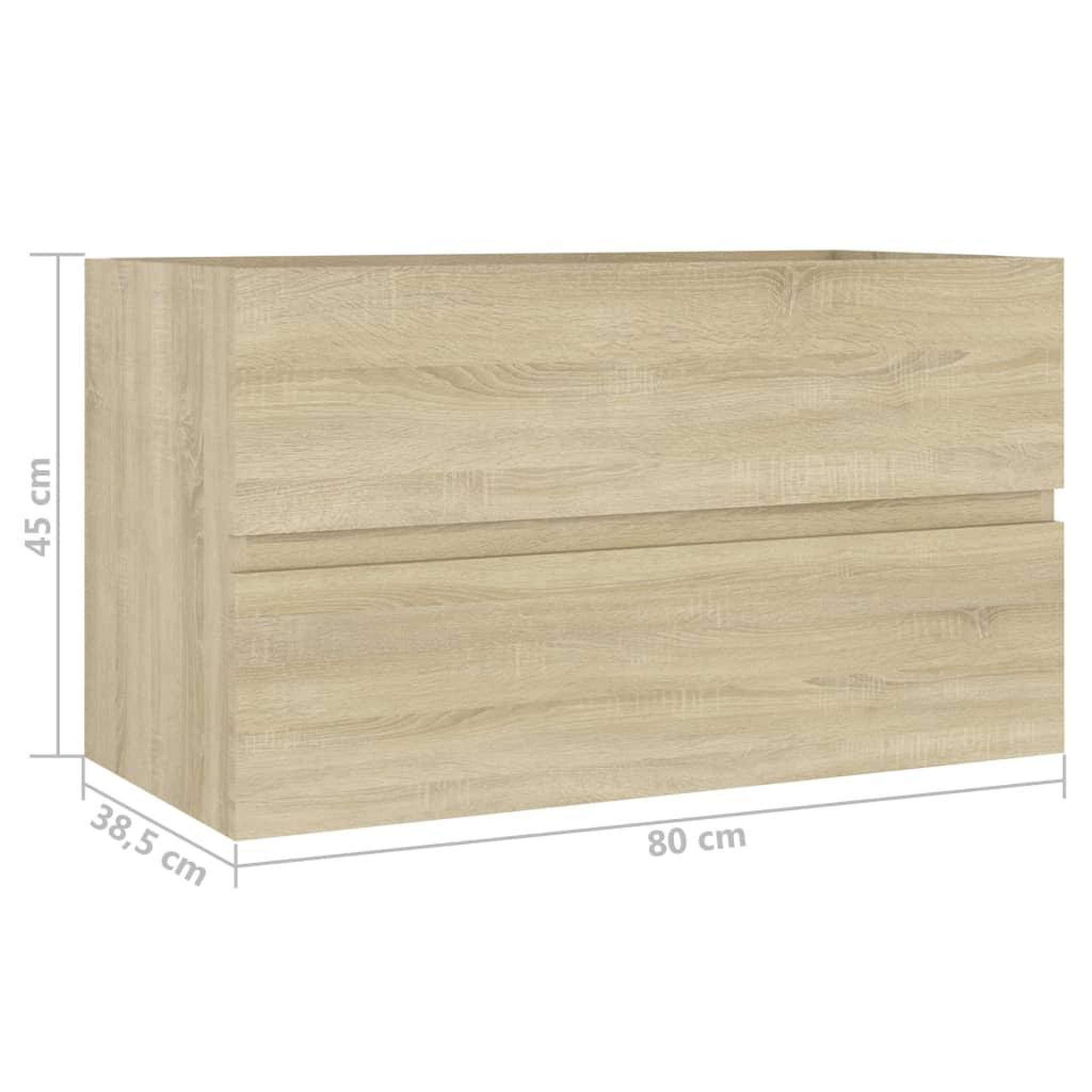 Voir la diapositive 6 : VIDAXL Armoire d'evier Chene sonoma 80x38,5x45 cm Bois d'ingenierie