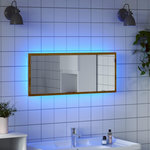 VIDAXL Miroir de salle de bain a LED chene artisanal bois d'ingenierie