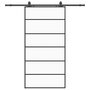 Voir la diapositive 2 : VIDAXL Porte coulissante kit de quincaillerie noir 102x205cm verre ESG