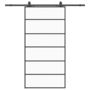 Voir la diapositive 2 : VIDAXL Porte coulissante kit de quincaillerie noir 102x205cm verre ESG