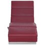 VIDAXL Chaise longue de massage Rouge bordeaux Similicuir