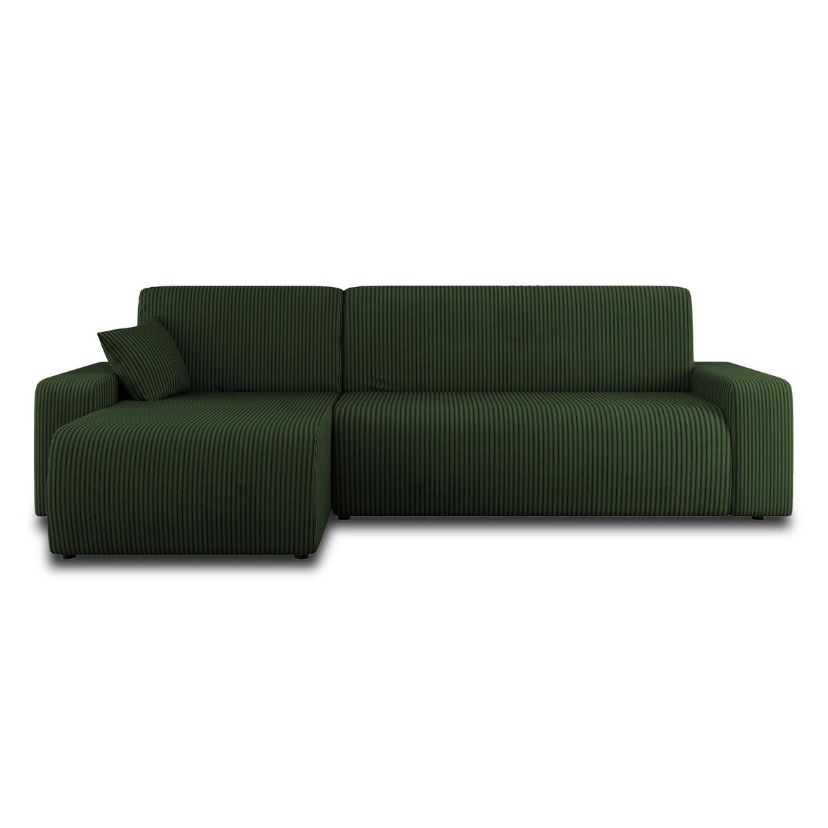 BEST MOBILIER Artemisa - canapé d'angle réversible 4 places - convertible avec coffre - en velours côtelé