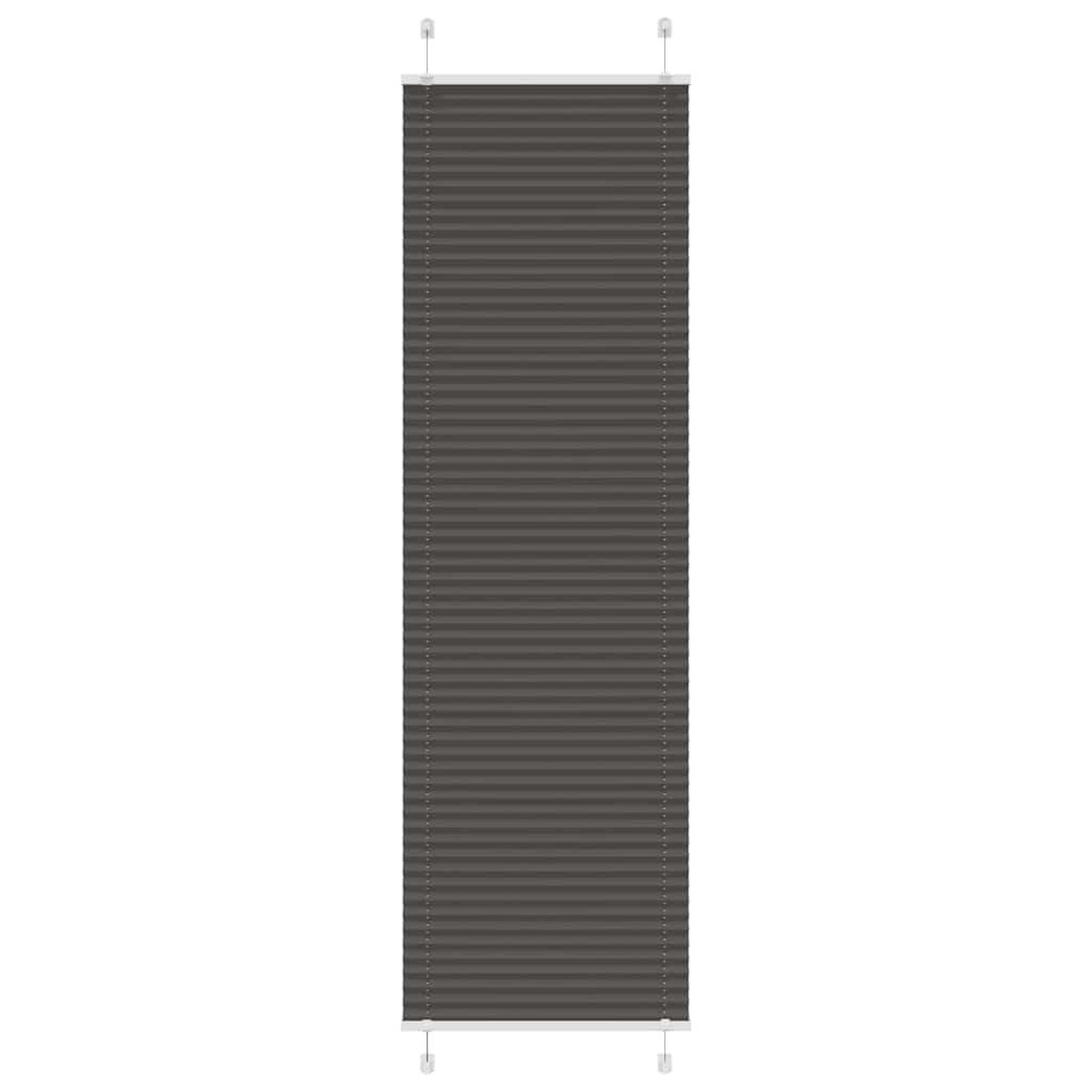 VIDAXL Store plisse noir 55x200 cm largeur du tissu 54,4 cm polyester