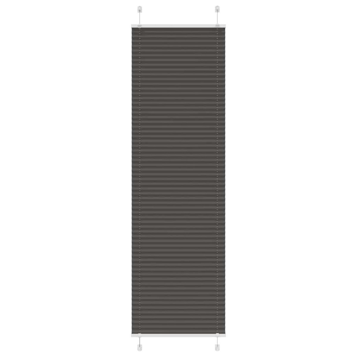 VIDAXL Store plisse noir 55x200 cm largeur du tissu 54,4 cm polyester