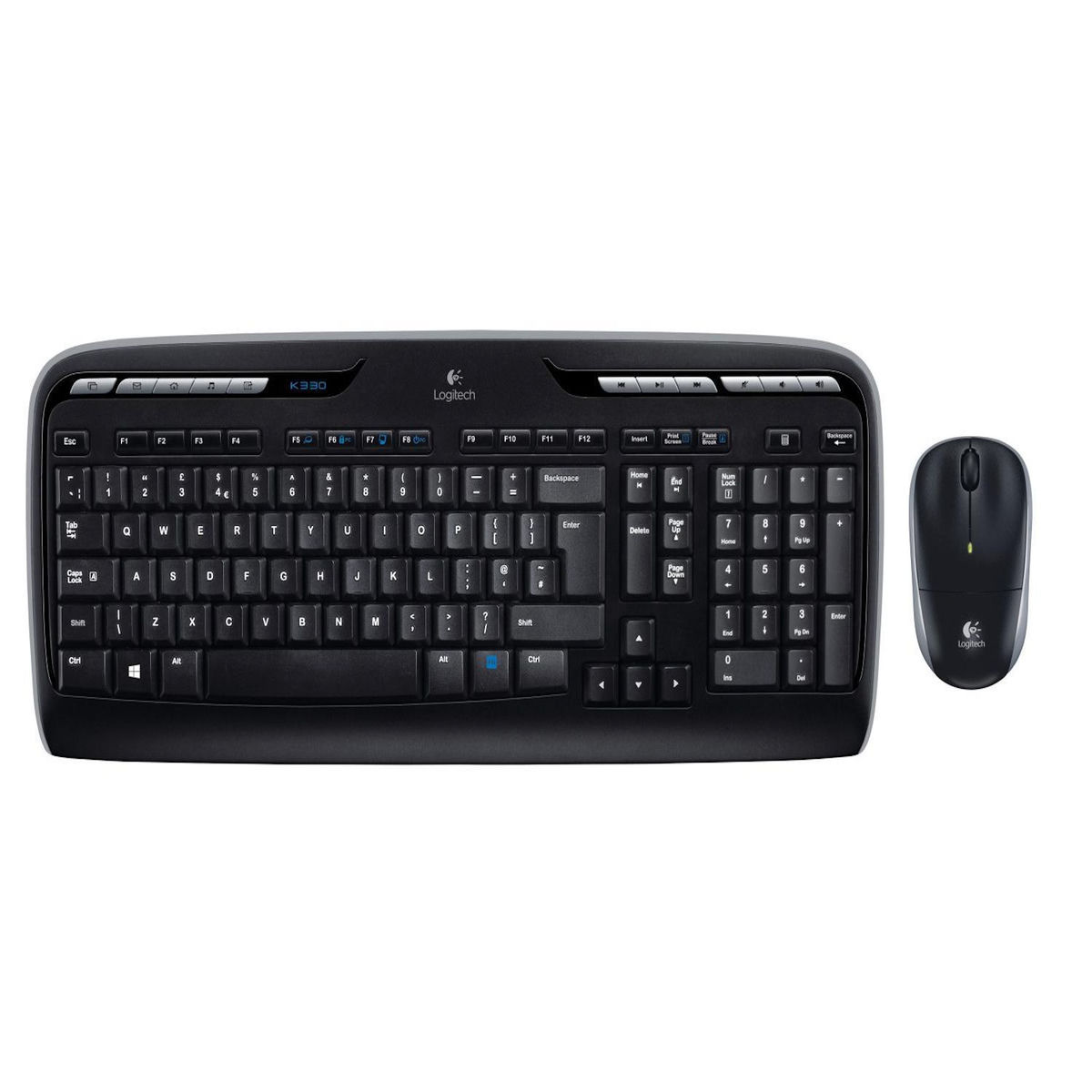 Logitech Logitech Wireless Combo MK330 clavier Souris incluse USB QWERTY US International Noir