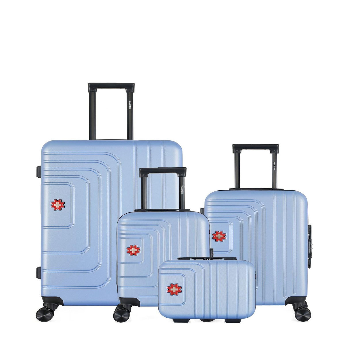 SWISS KOPPER SWISS KOPPER - LOT DE 4 - Valises grand format, cabine, cabine XXS et vanity RUTI