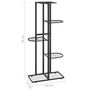 Voir la diapositive 6 : VIDAXL Support pour plantes 5 niveaux 43x22x98 cm Noir Metal