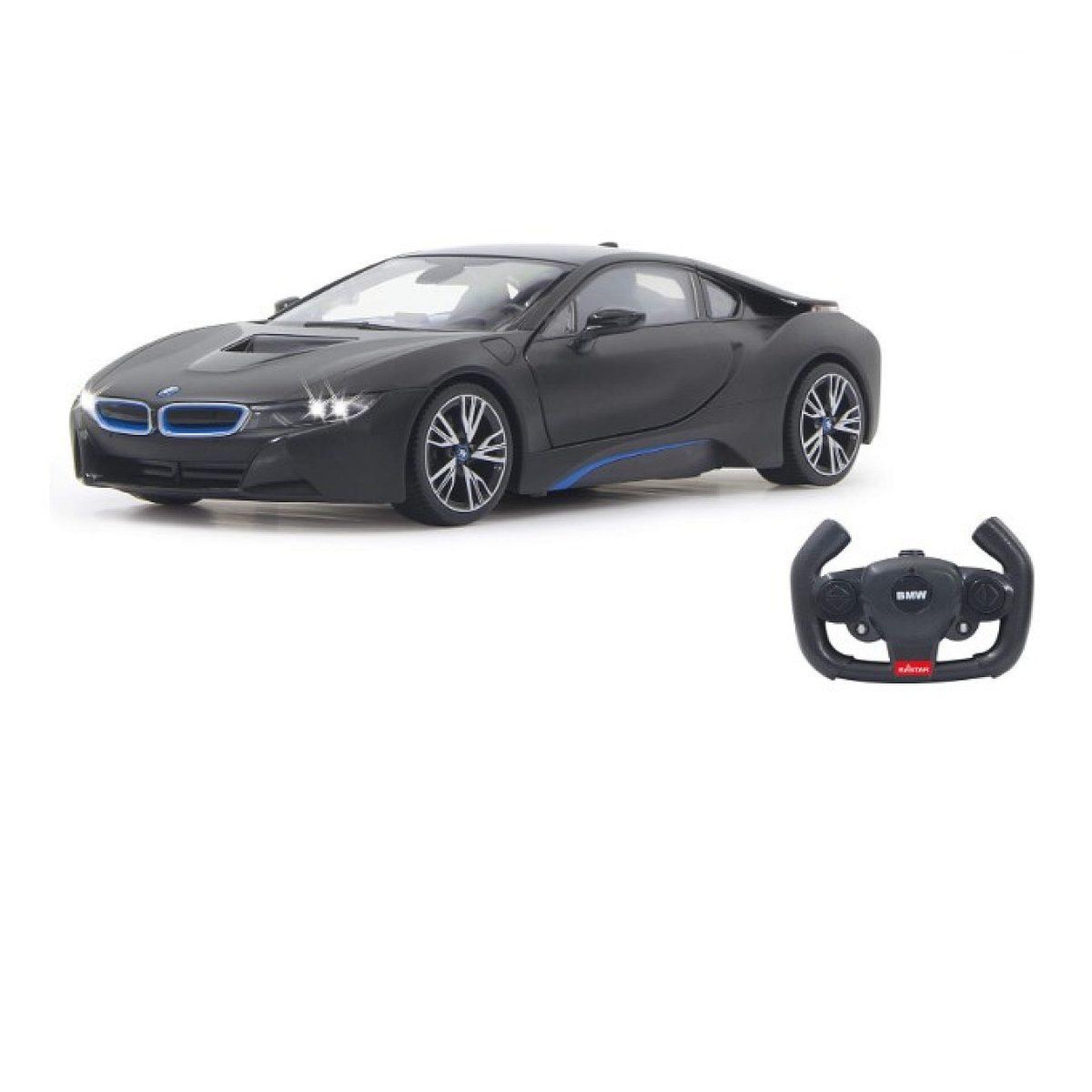 Jamara Voiture télécommandée bmw i8 1:14 noir 2,4ghz porte radiocommandé