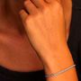 Voir la diapositive 2 : L'ATELIER D'AZUR Bracelet Argent Massif 925/000 Rhodié - Maille Corde 3mm