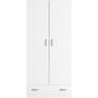 Voir la diapositive 3 : PARISOT PARISOT Armoire 2 portes battantes + 1 tiroir - Panneaux de particules - Décor Blanc - L 78 cm x P 38 cm x H 170 cm - VARIA