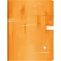 CLAIREFONTAINE Cahier piqué 24x32cm 48 pages grands carreaux Seyes orange