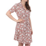 JACQUELINE DE YONG Robe Blanche/Rouge Imprimé Femme JDY Starr. Coloris disponibles : Rouge