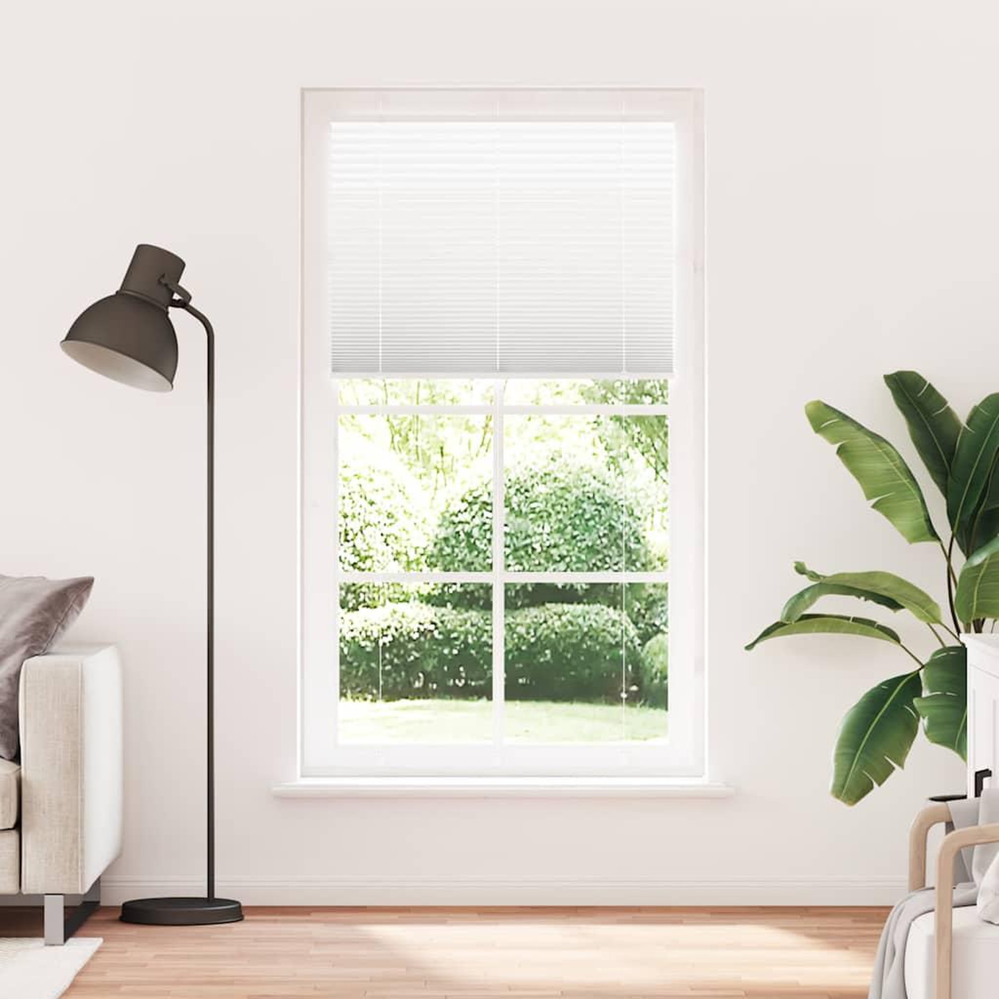 Voir la diapositive 2 : VIDAXL Store plisse blanc 110x200cm largeur du tissu 109,4cm polyester