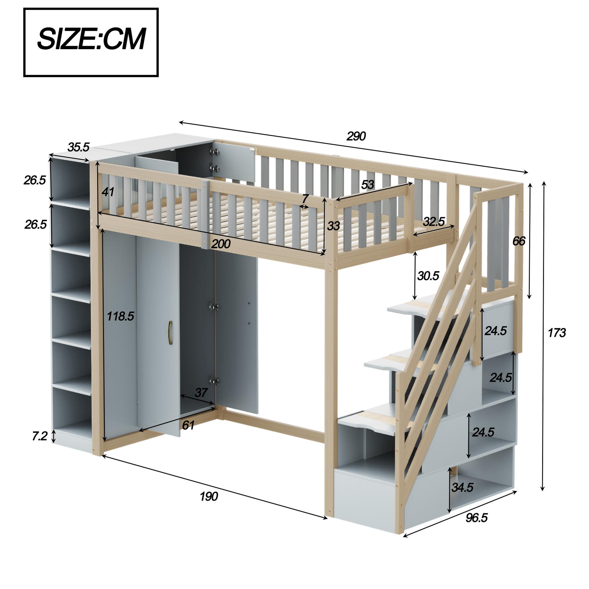 Voir la diapositive 3 : MERAX Lit mezzanine enfant