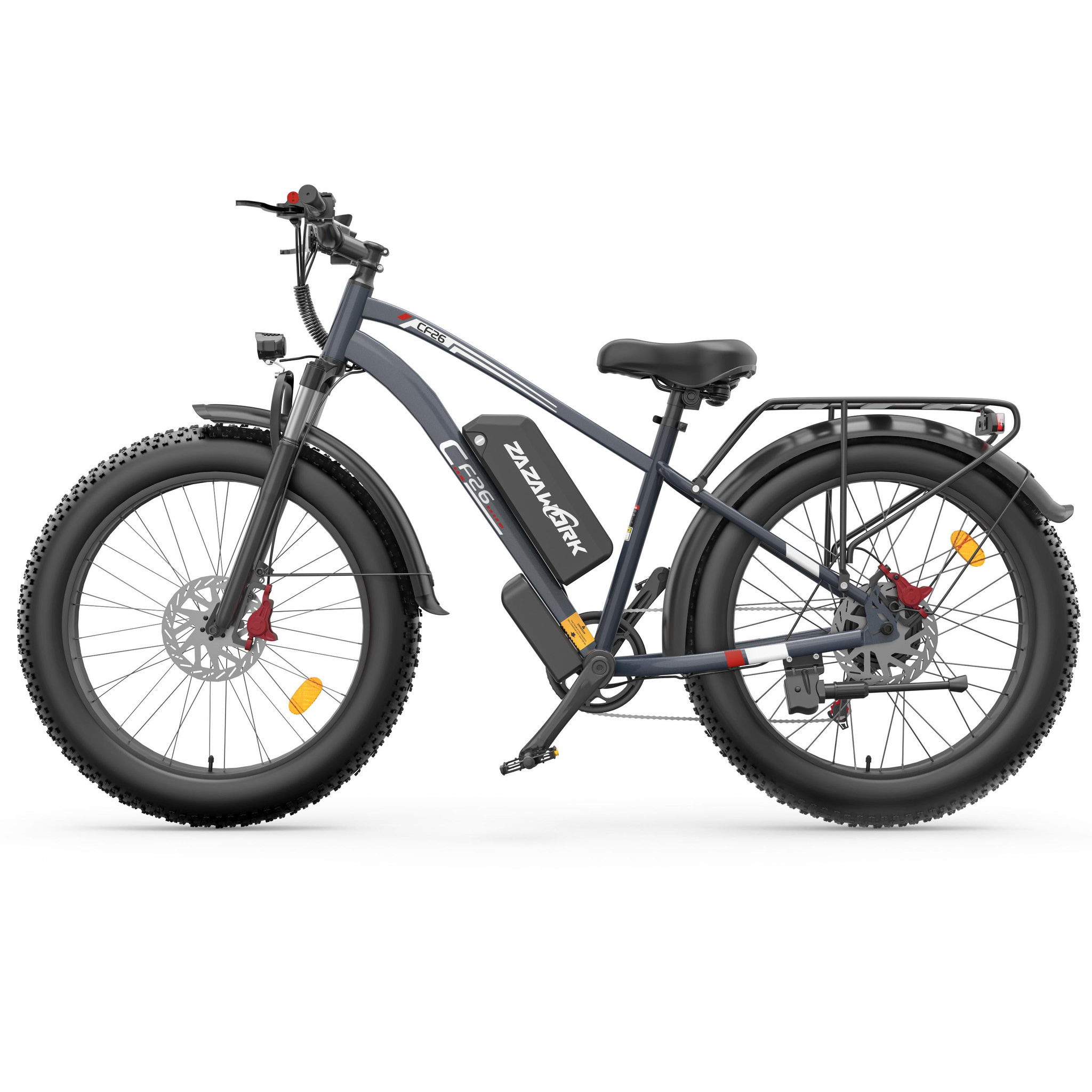 Voir la diapositive 6 : ZAZAWORK Vélo électrique ZAZAWORK CF26, batterie amovible 48 V 20 Ah, pneus larges 26 × 4,0