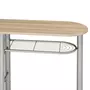 IDIMEX Ensemble STYLE avec table haute de bar mange-debout comptoir et 2 chaises/tabourets, en MDF chêne sonoma et structure en métal