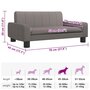 Voir la diapositive 6 : VIDAXL Lit pour chien taupe 70x45x30 cm tissu