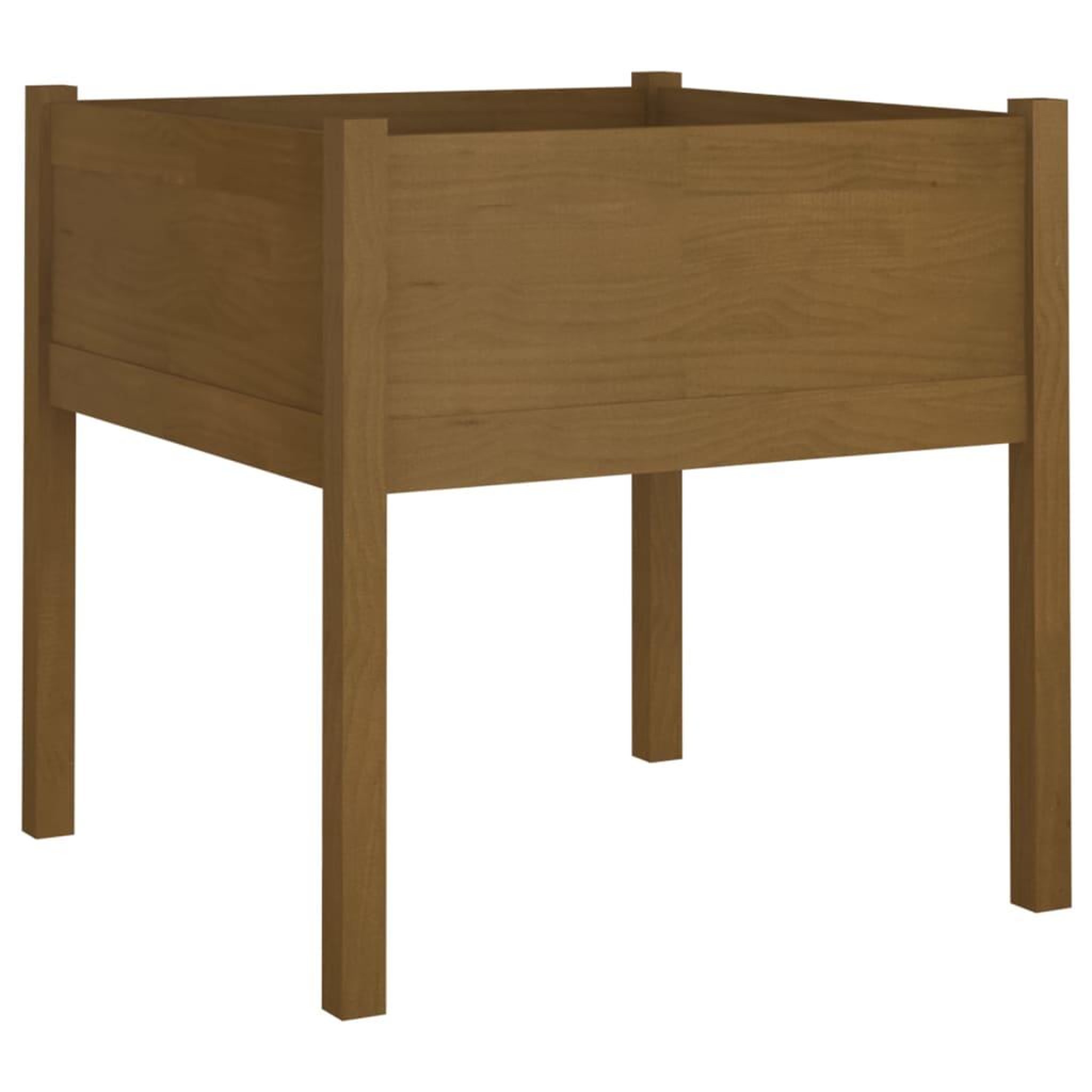 Voir la diapositive 4 : VIDAXL Jardinieres 2 pcs Marron miel 70x70x70 cm Bois de pin massif