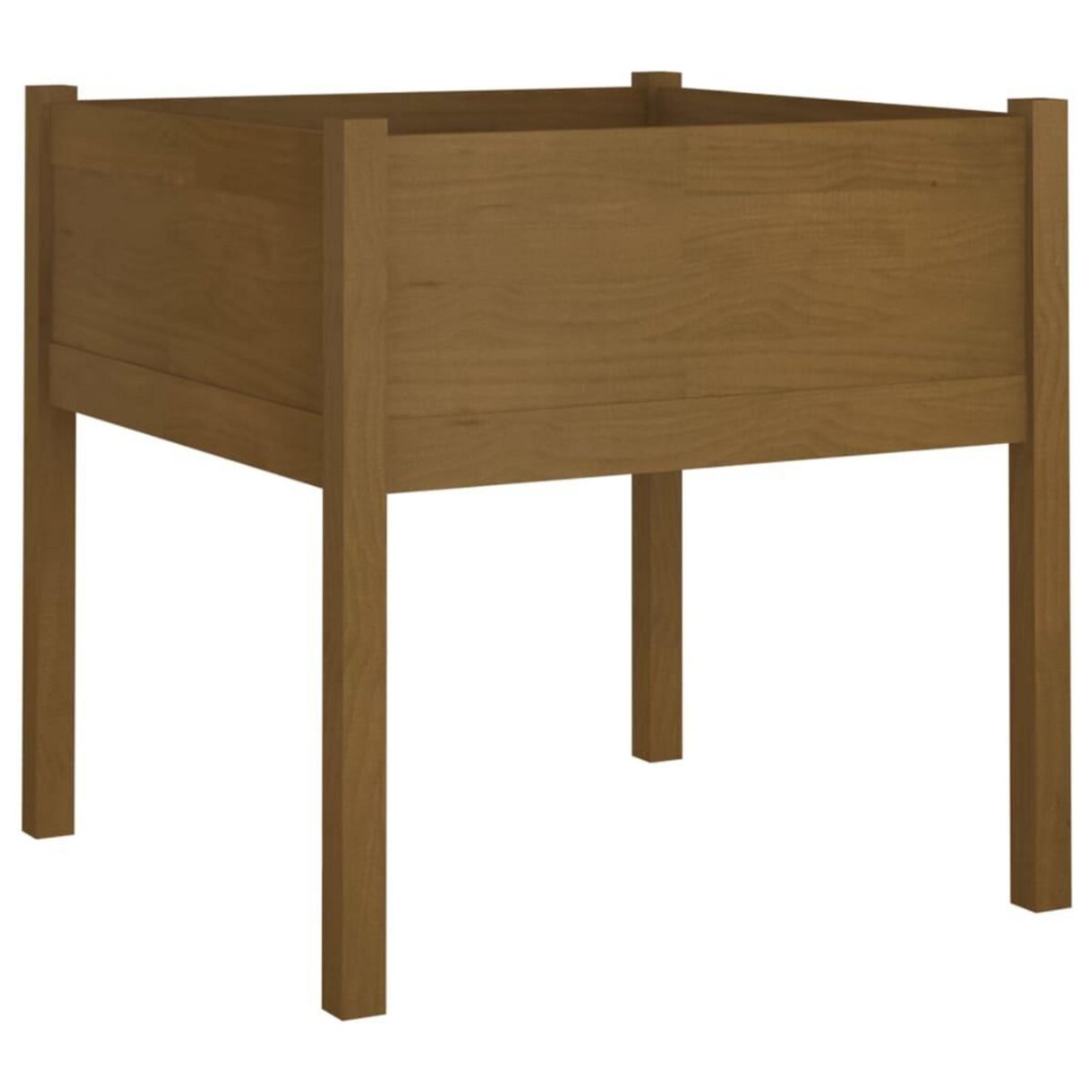 VIDAXL Jardinieres 2 pcs Marron miel 70x70x70 cm Bois de pin massif