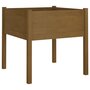 Voir la diapositive 4 : VIDAXL Jardinieres 2 pcs Marron miel 70x70x70 cm Bois de pin massif