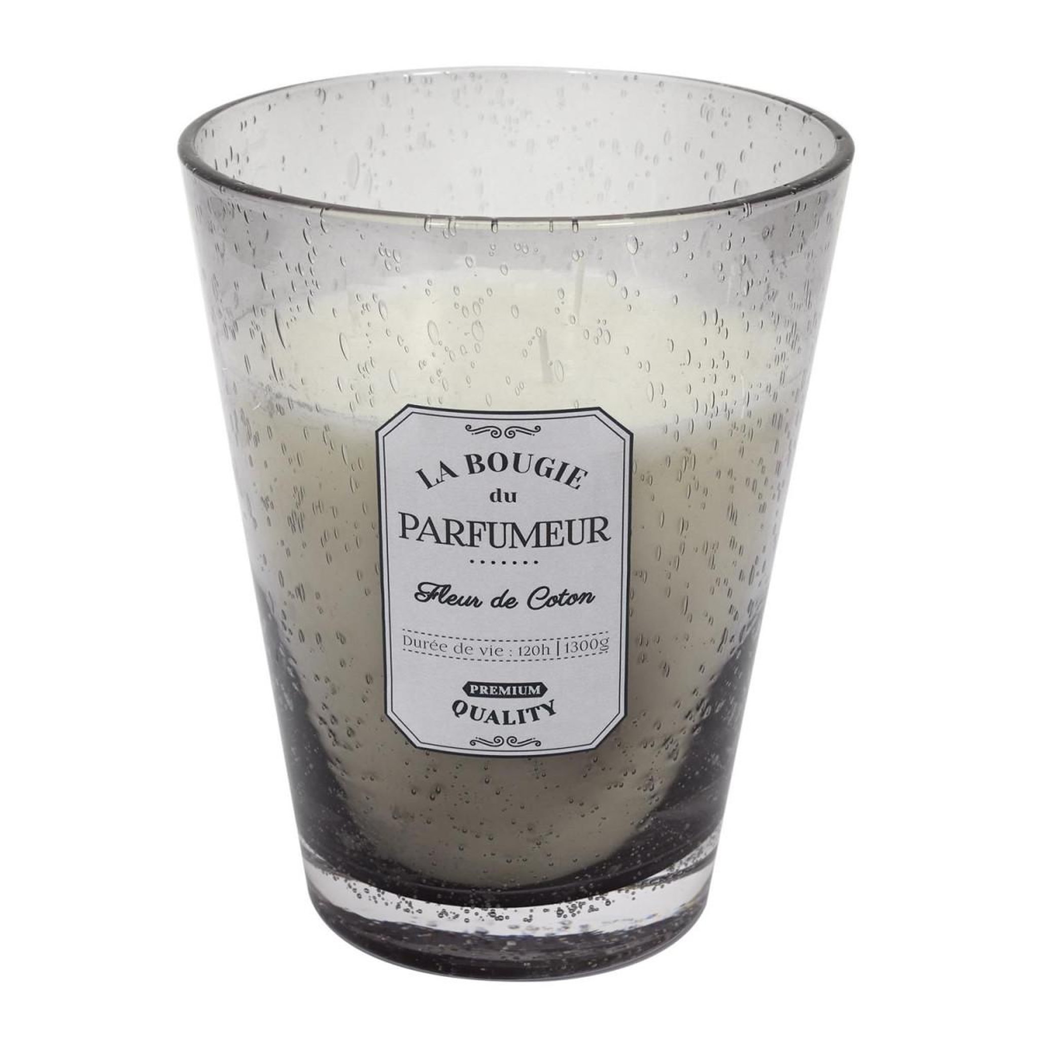 The Home Deco Factory Bougie parfumée en verre  bulle  23cm fleur de coton
