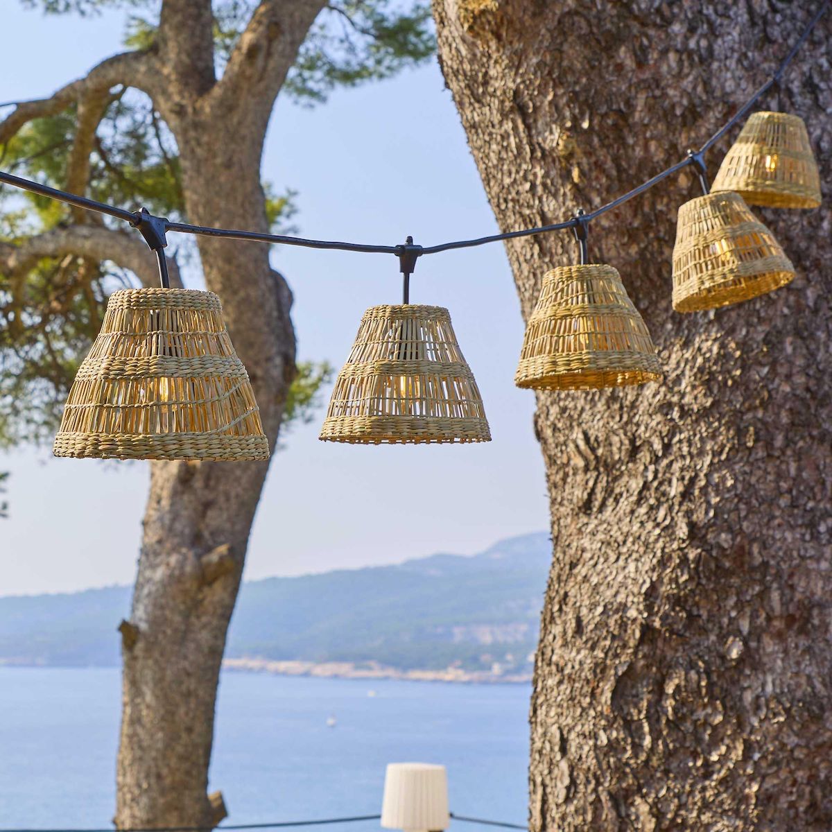 Lumisky Guirlande lumineuse raccordable TESSA Beige Herbe marine 6m