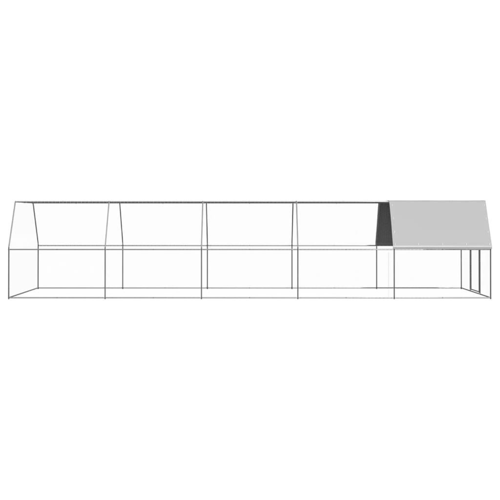 Voir la diapositive 3 : VIDAXL Poulailler d'exterieur 3x10x2 m Acier galvanise