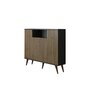 Voir la diapositive 1 : Habitat et Jardin Console en bois  FRN-9004-1  - 35 x 140 x 91 cm - Bois, Noir, Pin Atlantique