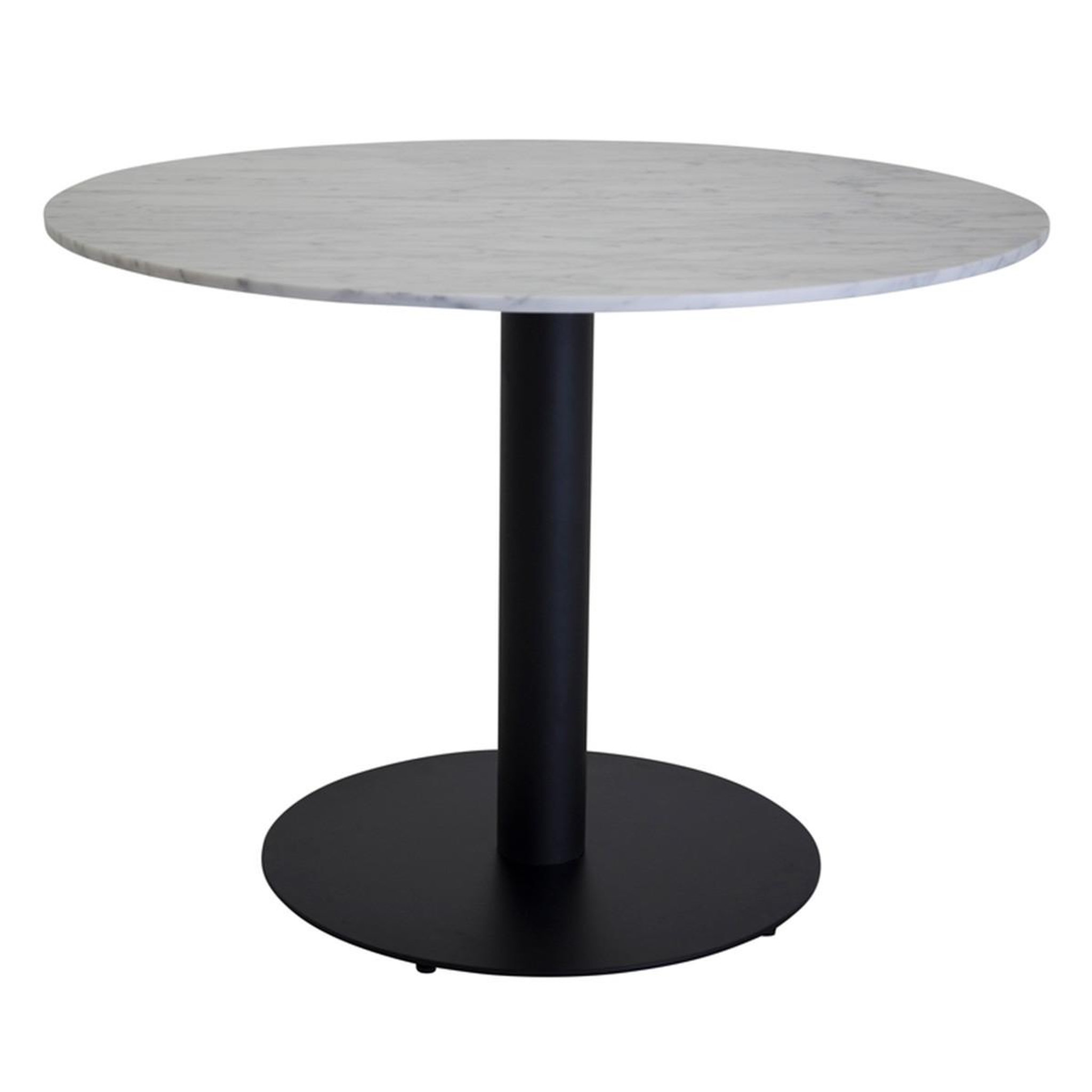Paris Prix Table à manger en marbre  estelle  106cm blanc & noir