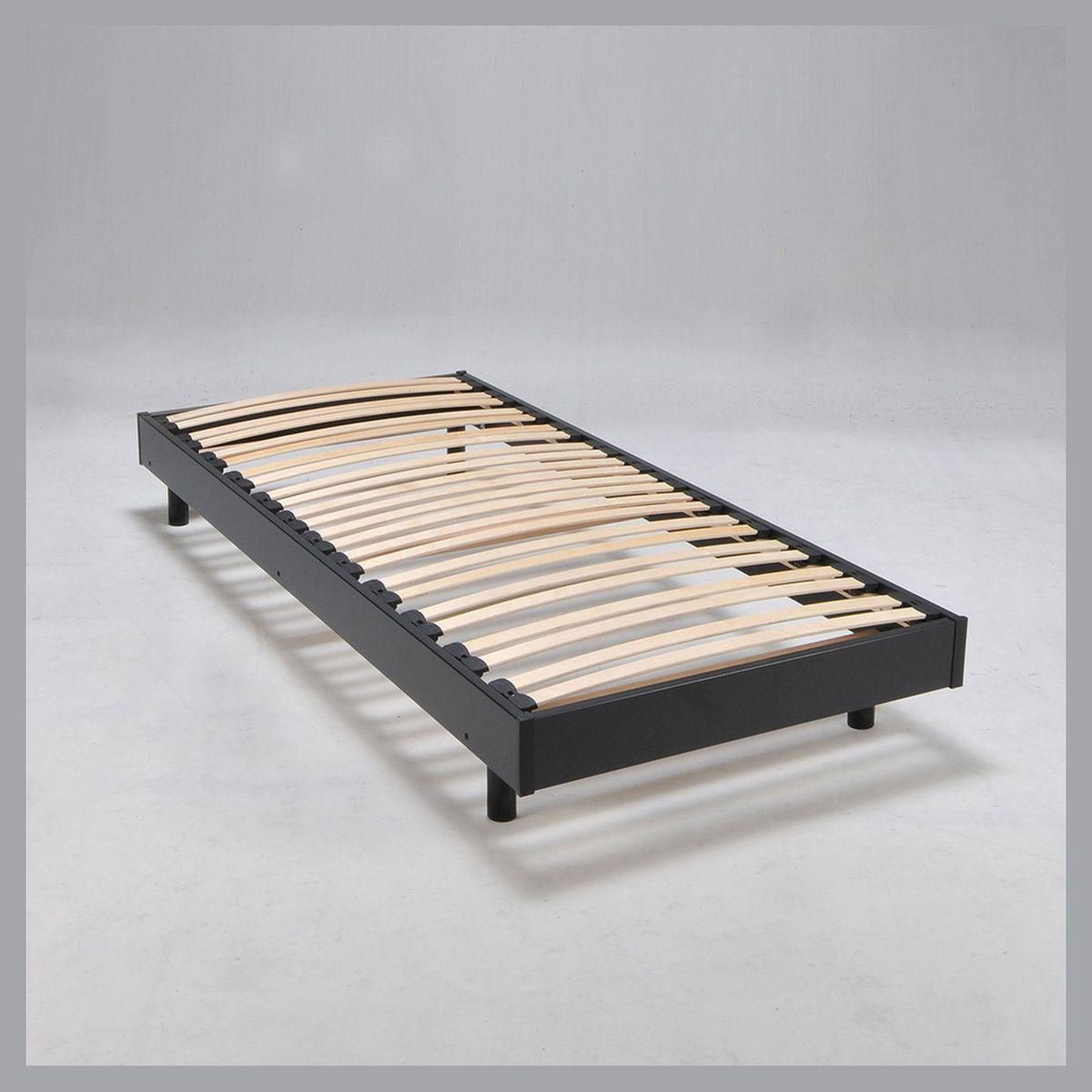 Sommier cadre à lattes sur pieds 90x190 cm 26 lattes  ASCQ