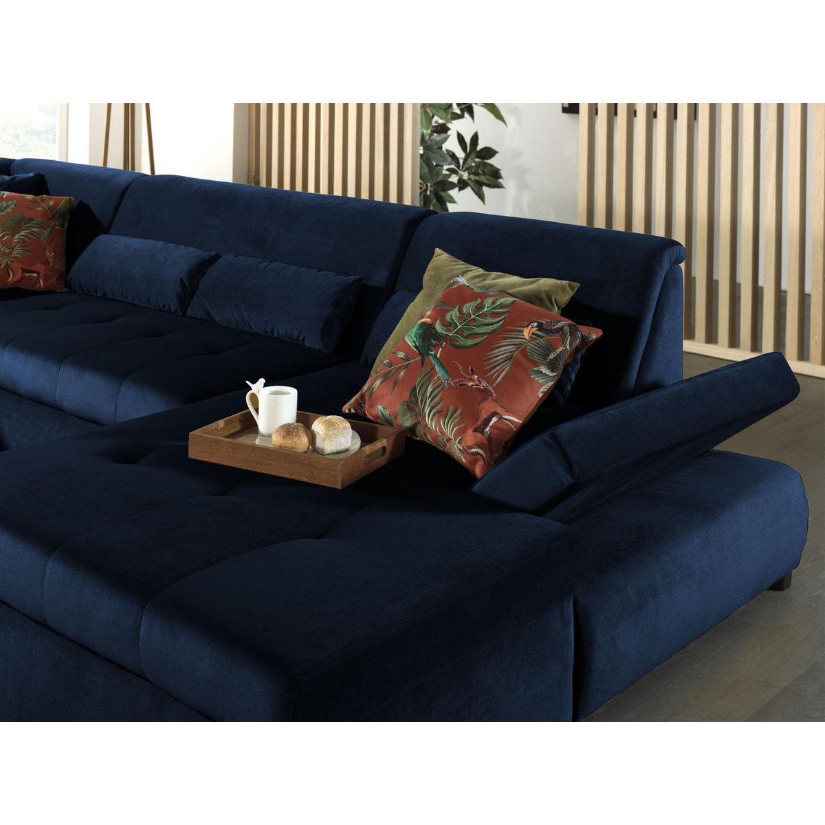 LISA DESIGN Vermont - canapé panoramique d'angle gauche - 7 places - xxl - en velours