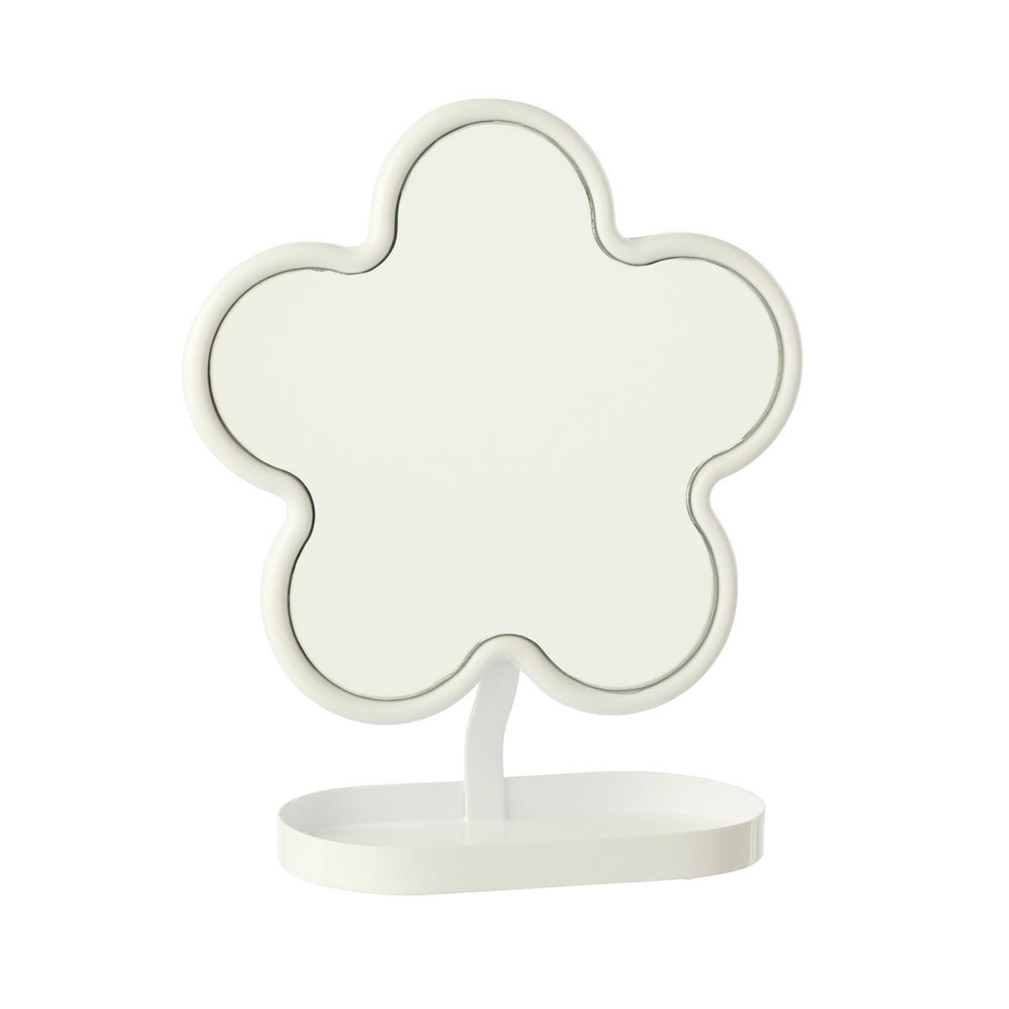 J-LINE Miroir enfant fleur  blossom  27cm blanc