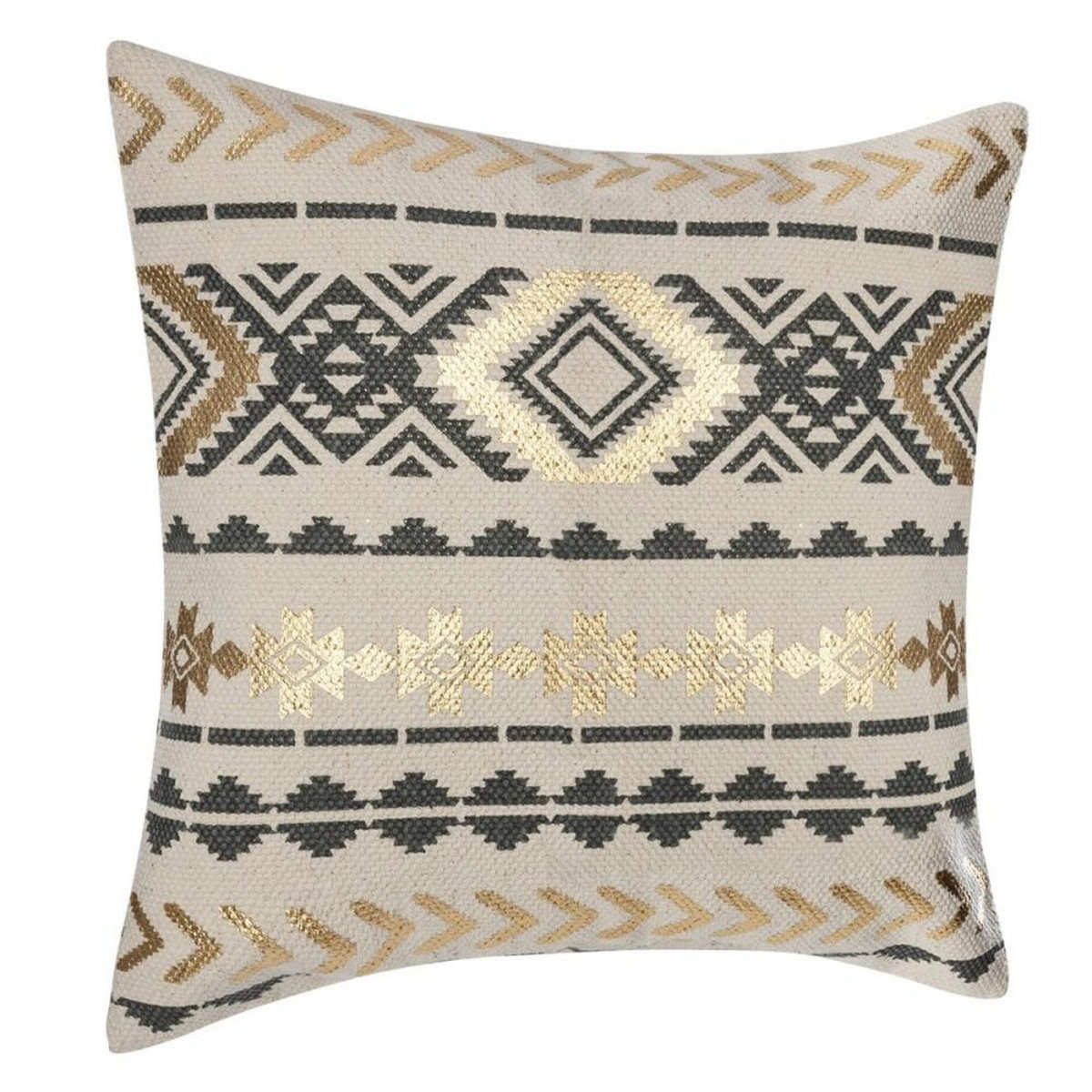 ATMOSPHERA Housse de coussin 40x40 gris etnik gold