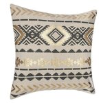 ATMOSPHERA Housse de coussin 40x40 gris etnik gold