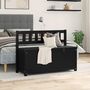 Voir la diapositive 3 : VIDAXL Banc Noir 110x41x76,5 cm Bois de pin massif